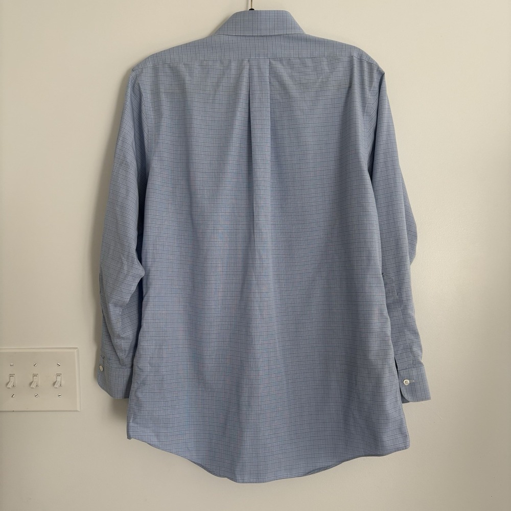Brooks Brothers Regent Dress Shirt 15.5 - 32 Blue Non Iron Long Sleeve Blue - Picture 7 of 7